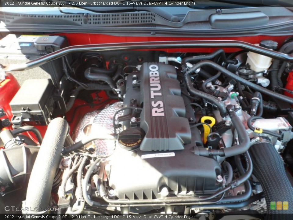 2.0 Liter Turbocharged DOHC 16-Valve Dual-CVVT 4 Cylinder Engine for the 2012 Hyundai Genesis Coupe #55244224