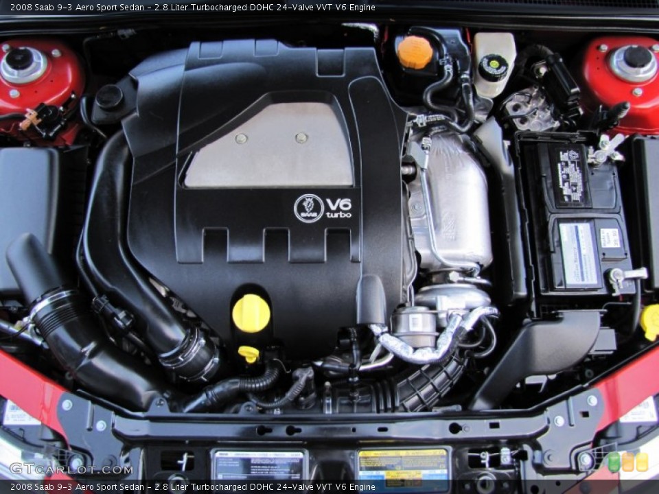 2.8 Liter Turbocharged DOHC 24-Valve VVT V6 Engine for the 2008 Saab 9-3 #55247170