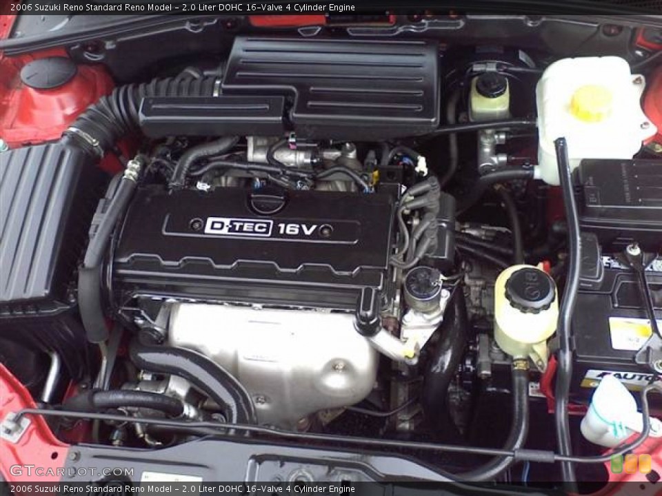 2.0 Liter DOHC 16-Valve 4 Cylinder 2006 Suzuki Reno Engine