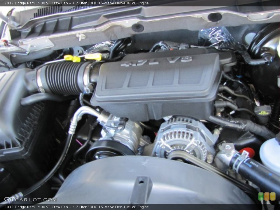 4.7 Liter SOHC 16-Valve Flex-Fuel V8 Engine for the 2012 Dodge Ram 1500 #55290448