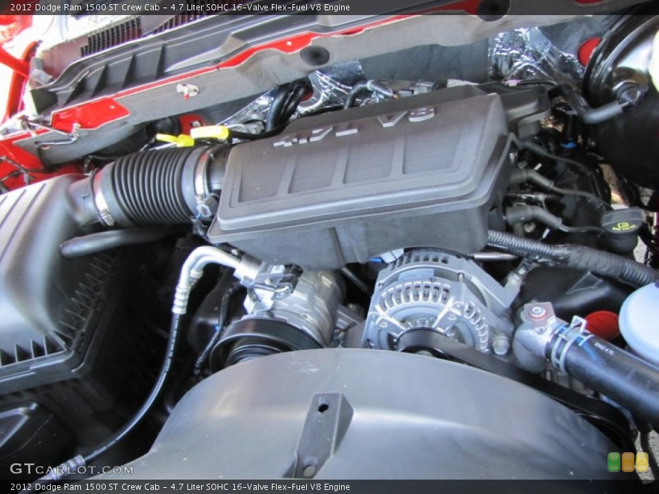 4.7 Liter SOHC 16-Valve Flex-Fuel V8 Engine for the 2012 Dodge Ram 1500 #55291117