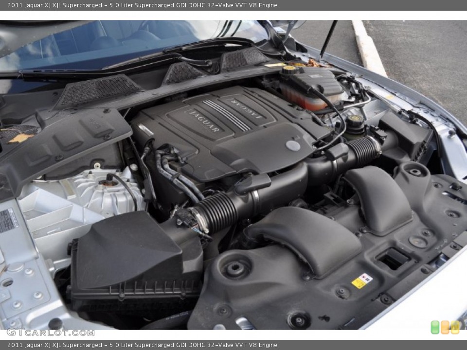 5.0 Liter Supercharged GDI DOHC 32-Valve VVT V8 Engine for the 2011 Jaguar XJ #55315053