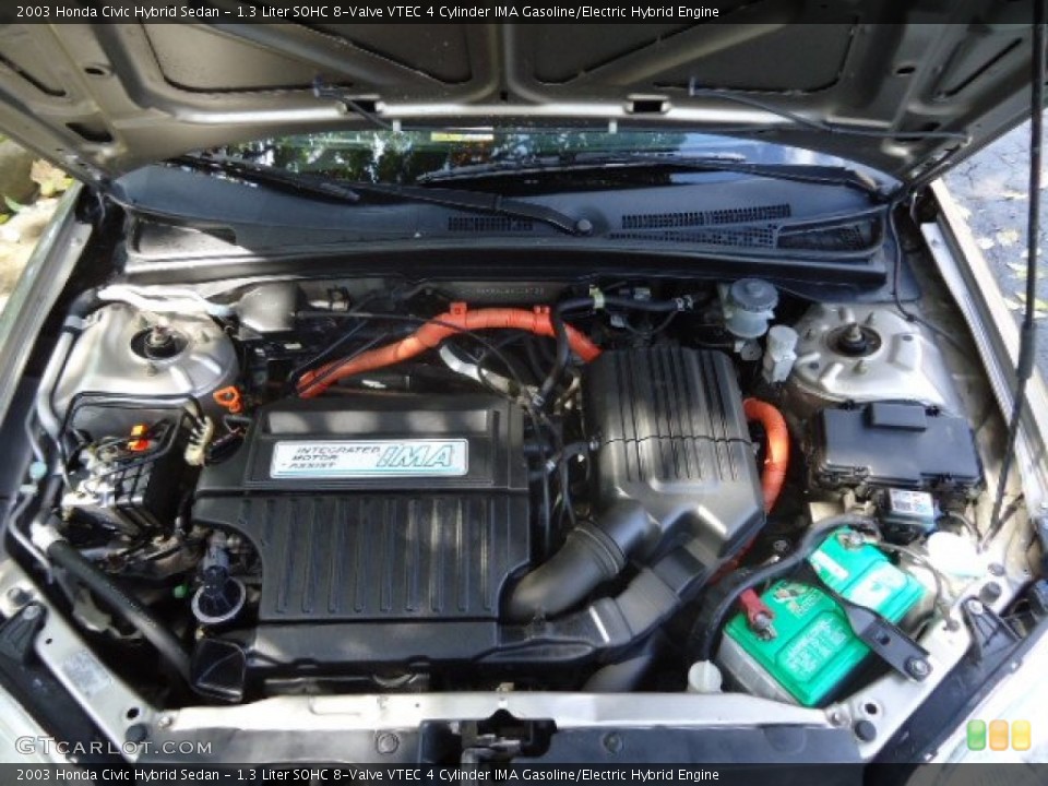 1.3 Liter SOHC 8-Valve VTEC 4 Cylinder IMA Gasoline/Electric Hybrid Engine for the 2003 Honda Civic #55315921