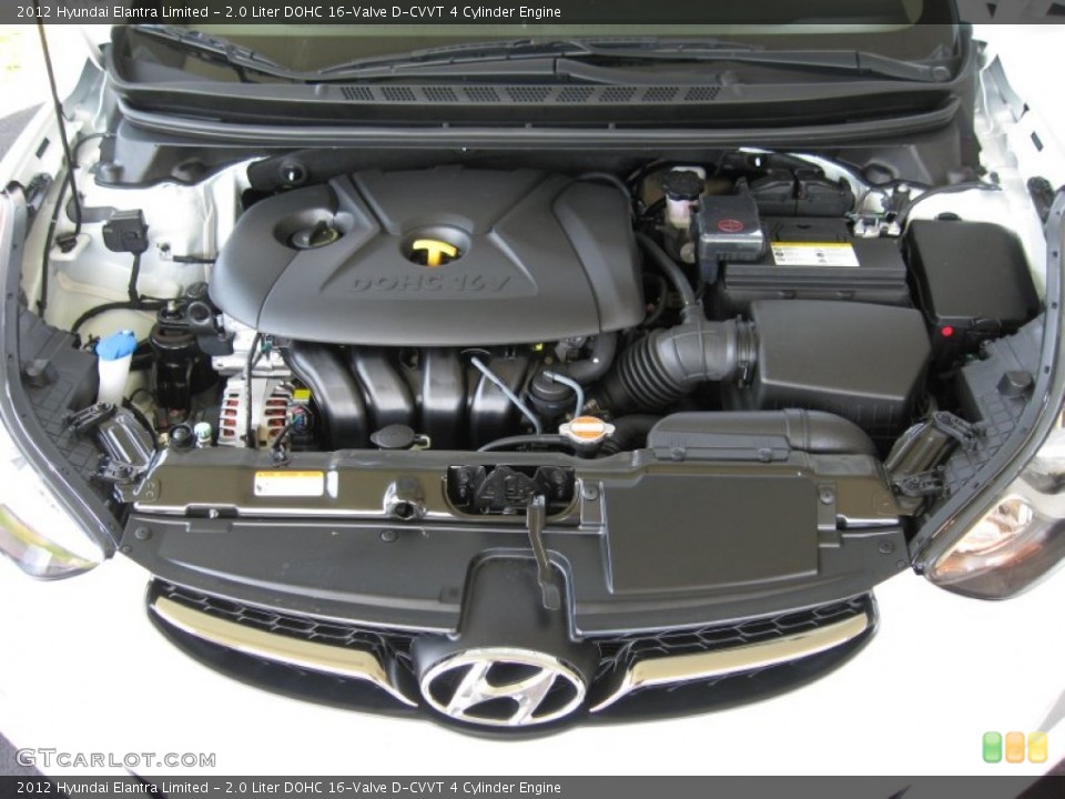 2.0 Liter DOHC 16-Valve D-CVVT 4 Cylinder Engine for the 2012 Hyundai Elantra #55383387