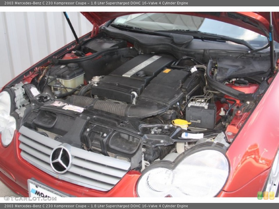 1.8 Liter Supercharged DOHC 16-Valve 4 Cylinder Engine for the 2003 Mercedes-Benz C #55414536