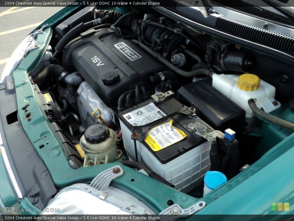 1.6 Liter DOHC 16-Valve 4 Cylinder Engine for the 2004 Chevrolet Aveo #55432320