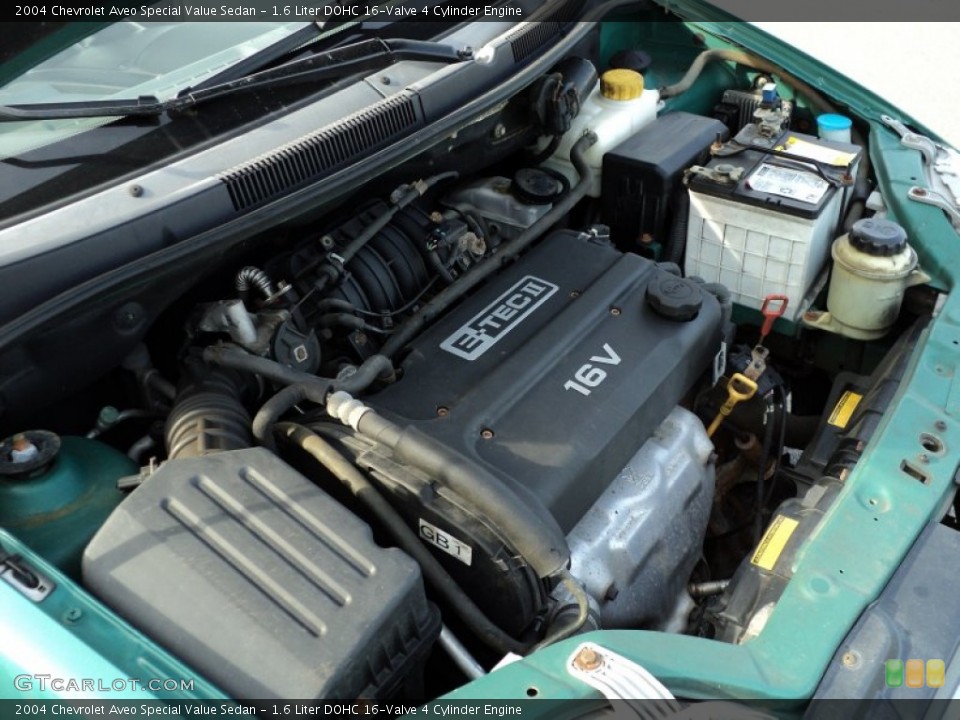 1.6 Liter DOHC 16-Valve 4 Cylinder Engine for the 2004 Chevrolet Aveo #55432341