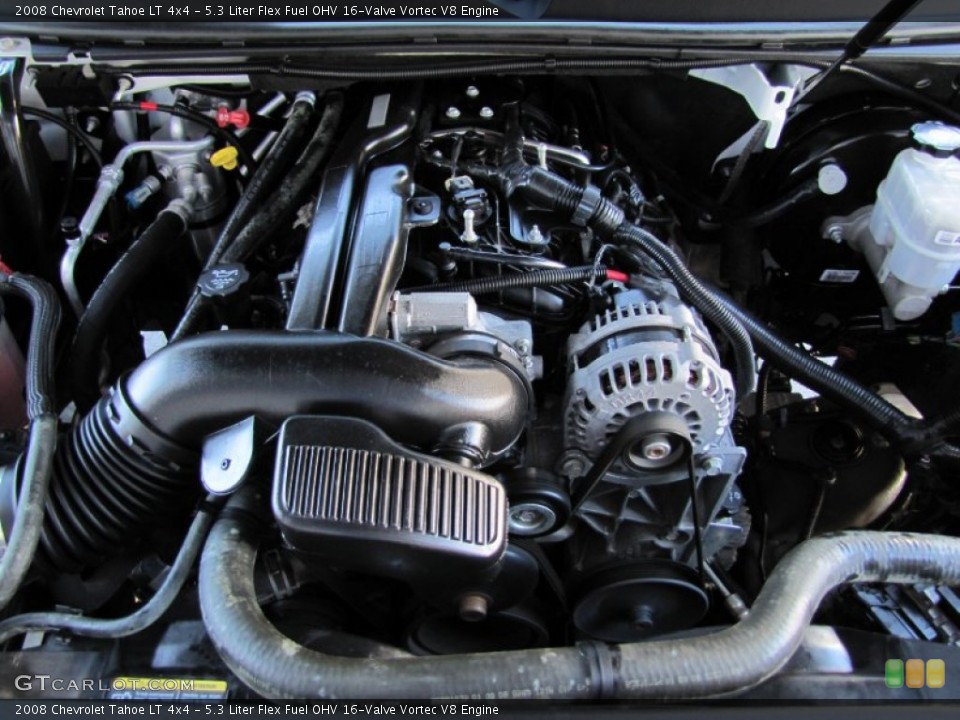 5.3 Liter Flex Fuel OHV 16-Valve Vortec V8 2008 Chevrolet Tahoe Engine