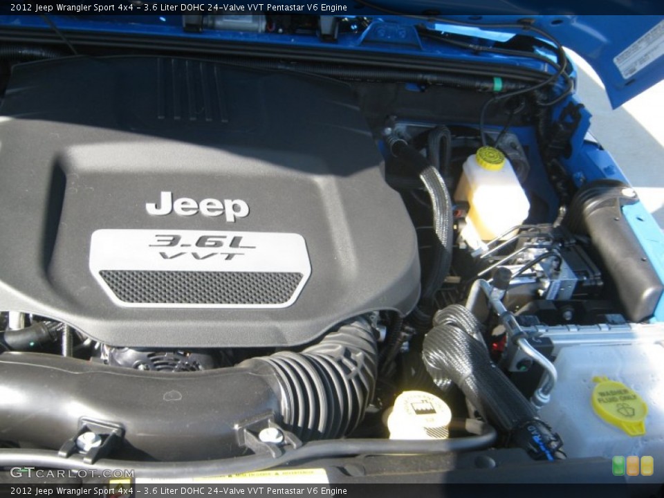 3.6 Liter DOHC 24-Valve VVT Pentastar V6 Engine for the 2012 Jeep Wrangler #55486163