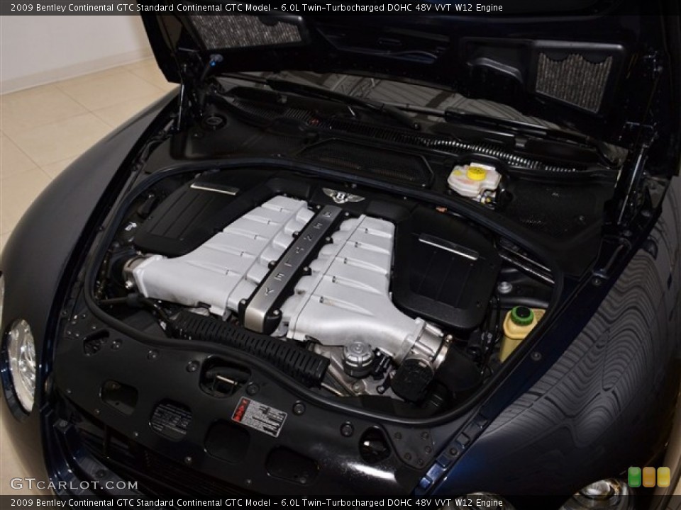 6.0L Twin-Turbocharged DOHC 48V VVT W12 2009 Bentley Continental GTC Engine