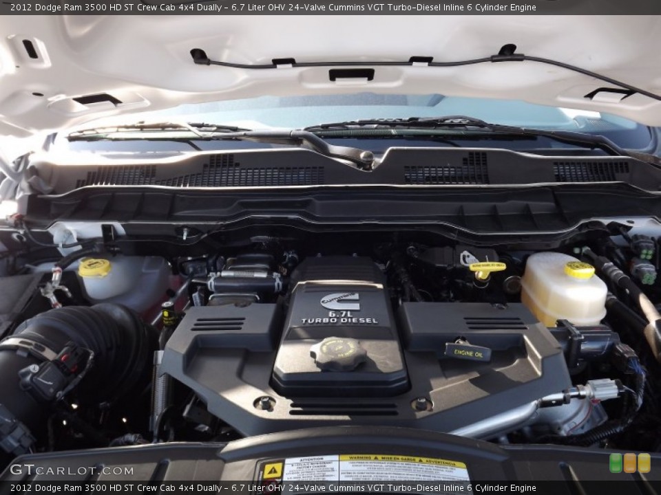6.7 Liter OHV 24-Valve Cummins VGT Turbo-Diesel Inline 6 Cylinder Engine for the 2012 Dodge Ram 3500 HD #55507373