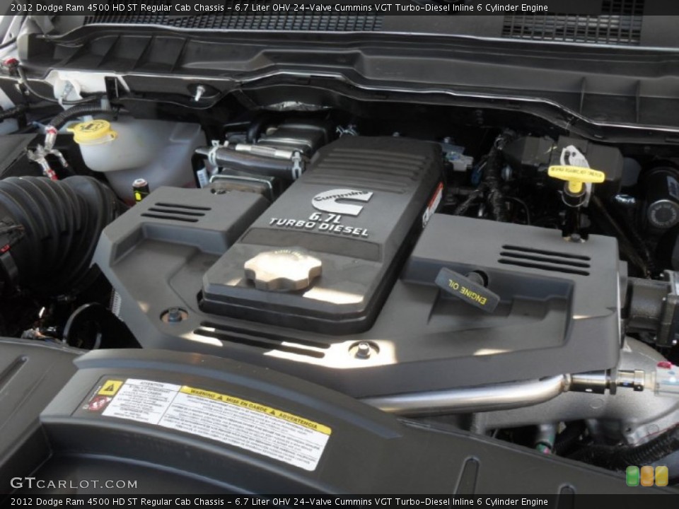 6.7 Liter OHV 24-Valve Cummins VGT Turbo-Diesel Inline 6 Cylinder Engine for the 2012 Dodge Ram 4500 HD #55519964