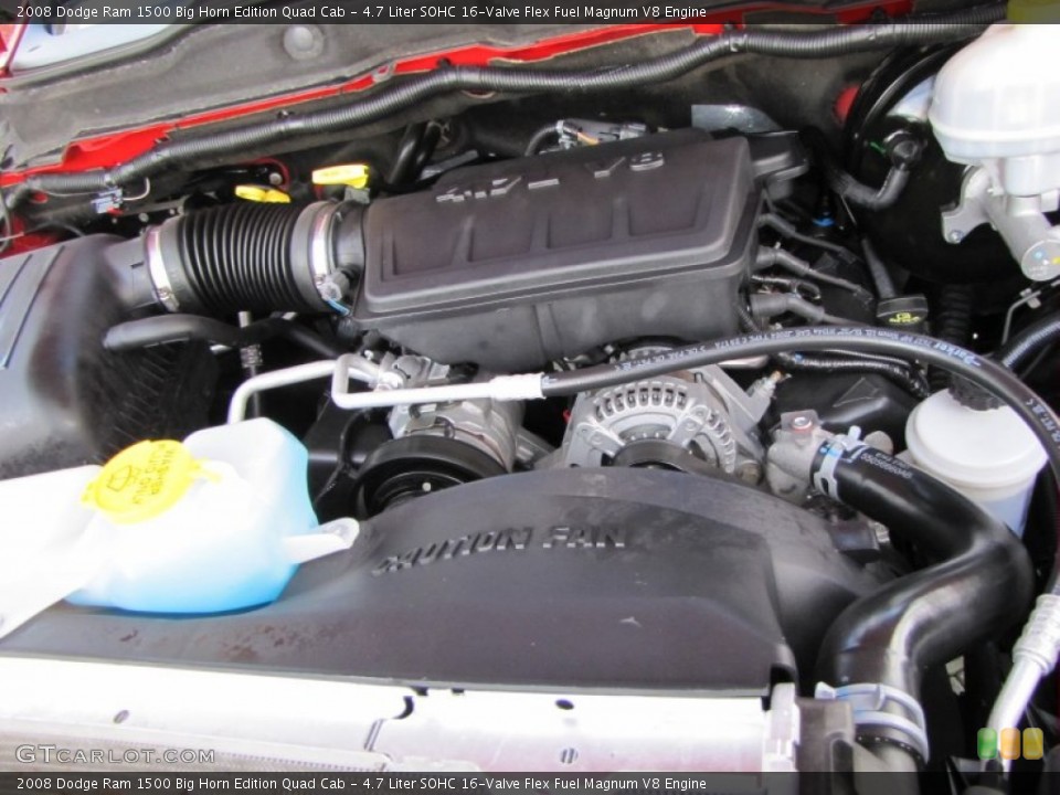 4.7 Liter SOHC 16-Valve Flex Fuel Magnum V8 Engine for the 2008 Dodge Ram 1500 #55535744