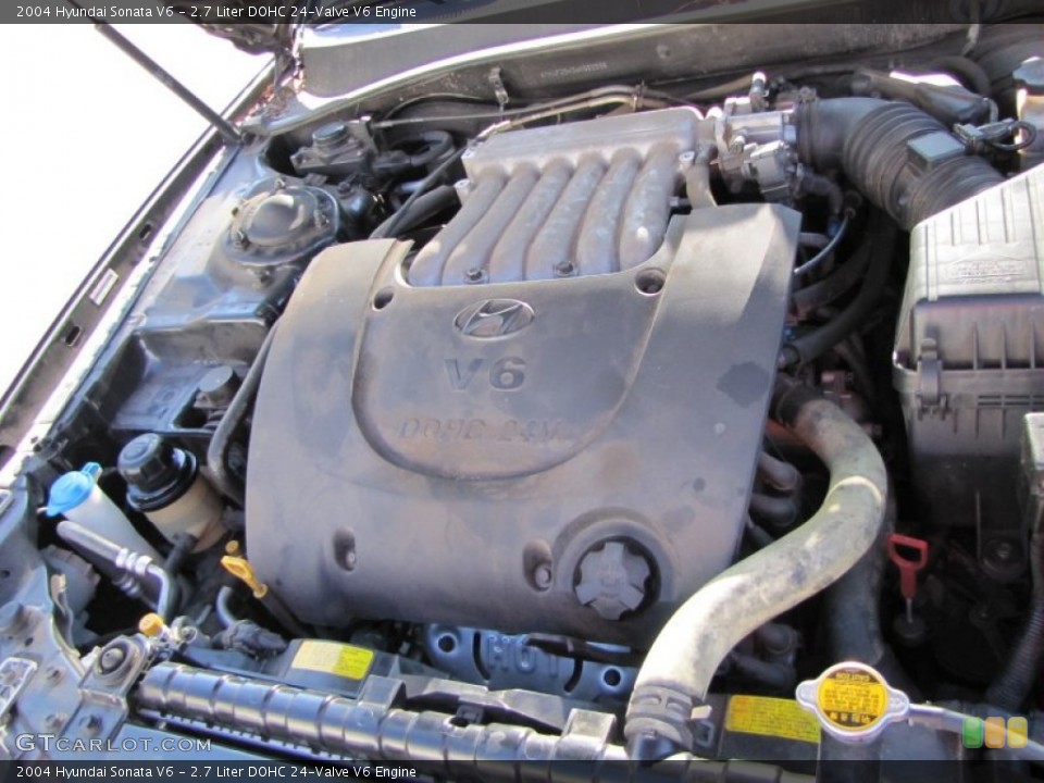 2.7 Liter DOHC 24-Valve V6 Engine for the 2004 Hyundai Sonata #55551918