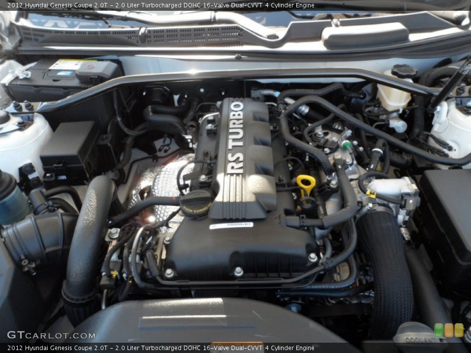 2.0 Liter Turbocharged DOHC 16-Valve Dual-CVVT 4 Cylinder Engine for the 2012 Hyundai Genesis Coupe #55573539