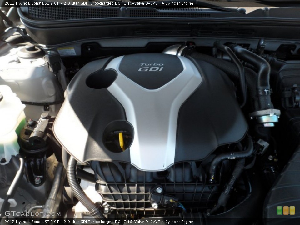 2.0 Liter GDI Turbocharged DOHC 16-Valve D-CVVT 4 Cylinder Engine for the 2012 Hyundai Sonata #55573848