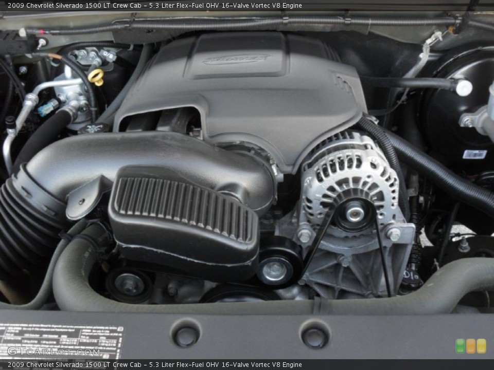 5.3 Liter Flex-Fuel OHV 16-Valve Vortec V8 Engine for the 2009 Chevrolet Silverado 1500 #55574310