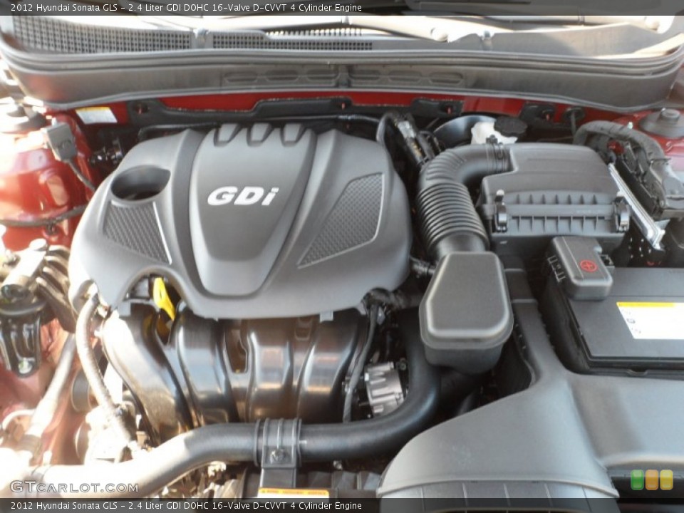 2.4 Liter GDI DOHC 16-Valve D-CVVT 4 Cylinder Engine for the 2012 Hyundai Sonata #55575390