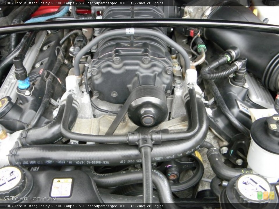 5.4 Liter Supercharged DOHC 32-Valve V8 Engine for the 2007 Ford Mustang #55593574