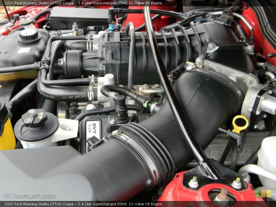 5.4 Liter Supercharged DOHC 32-Valve V8 Engine for the 2007 Ford Mustang #55593589