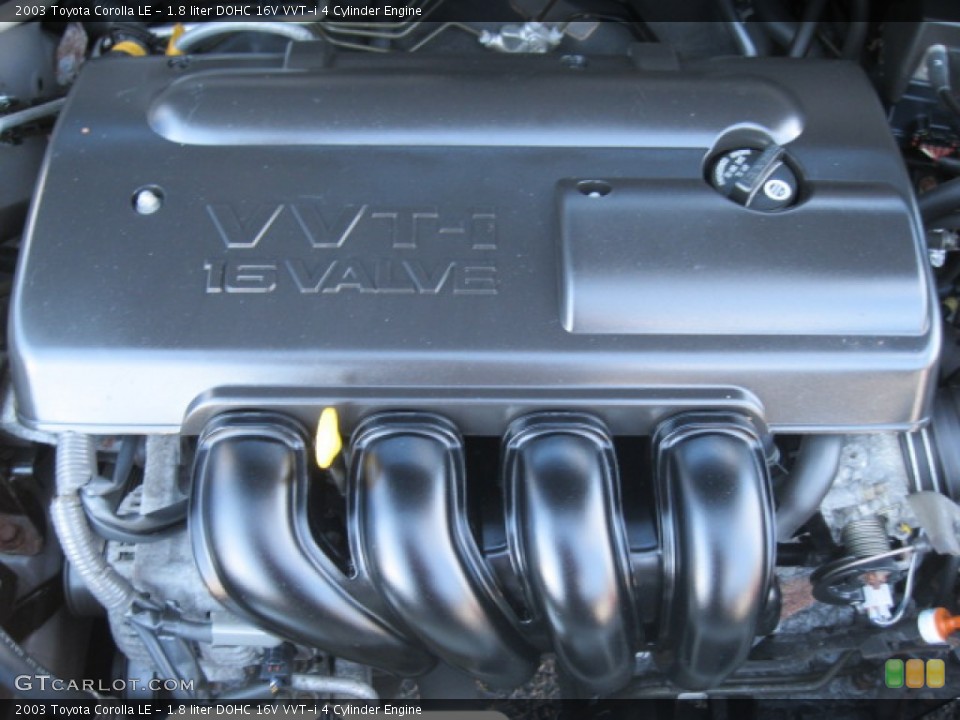 1.8 liter DOHC 16V VVT-i 4 Cylinder Engine for the 2003 Toyota Corolla #55594759