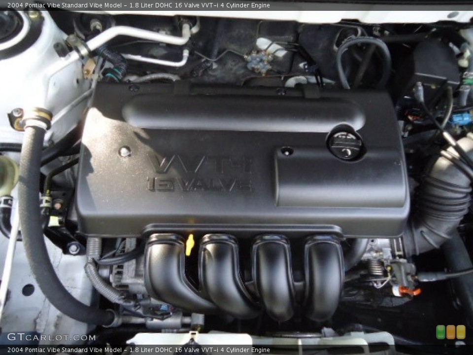 1.8 Liter DOHC 16 Valve VVT-i 4 Cylinder Engine for the 2004 Pontiac Vibe #55602646