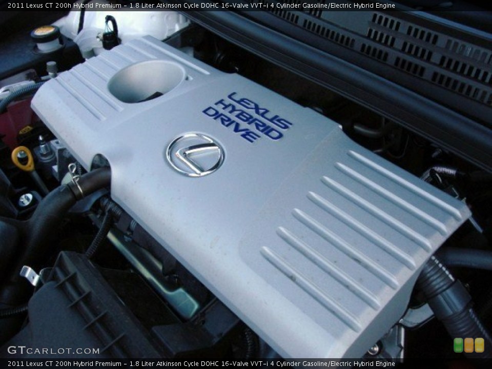1.8 Liter Atkinson Cycle DOHC 16-Valve VVT-i 4 Cylinder Gasoline/Electric Hybrid Engine for the 2011 Lexus CT #55604549
