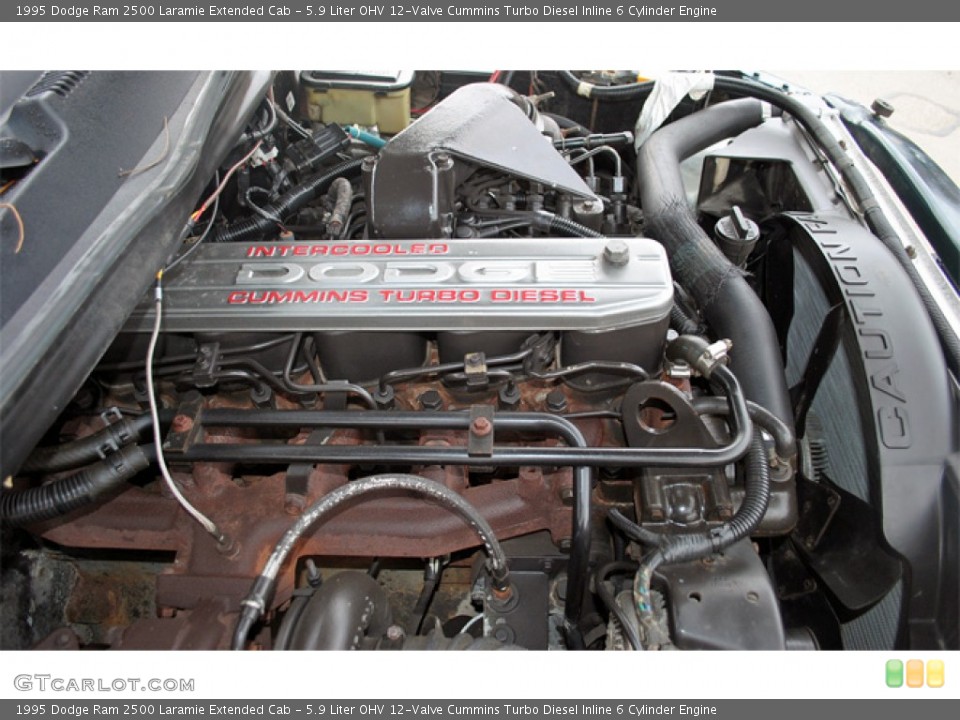 5.9 Liter OHV 12-Valve Cummins Turbo Diesel Inline 6 Cylinder 1995 Dodge Ram 2500 Engine