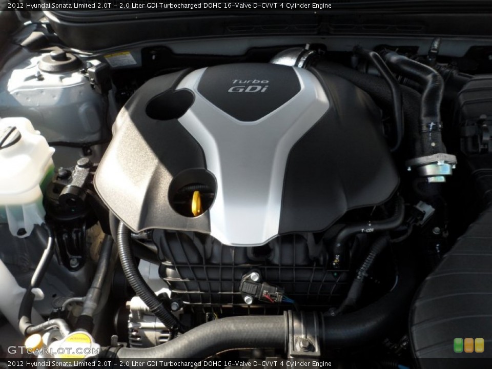 2.0 Liter GDI Turbocharged DOHC 16-Valve D-CVVT 4 Cylinder Engine for the 2012 Hyundai Sonata #55659401