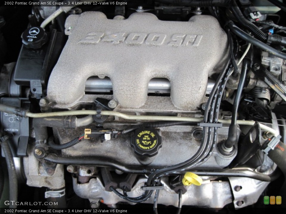 3.4 Liter OHV 12-Valve V6 Engine for the 2002 Pontiac Grand Am #55661878