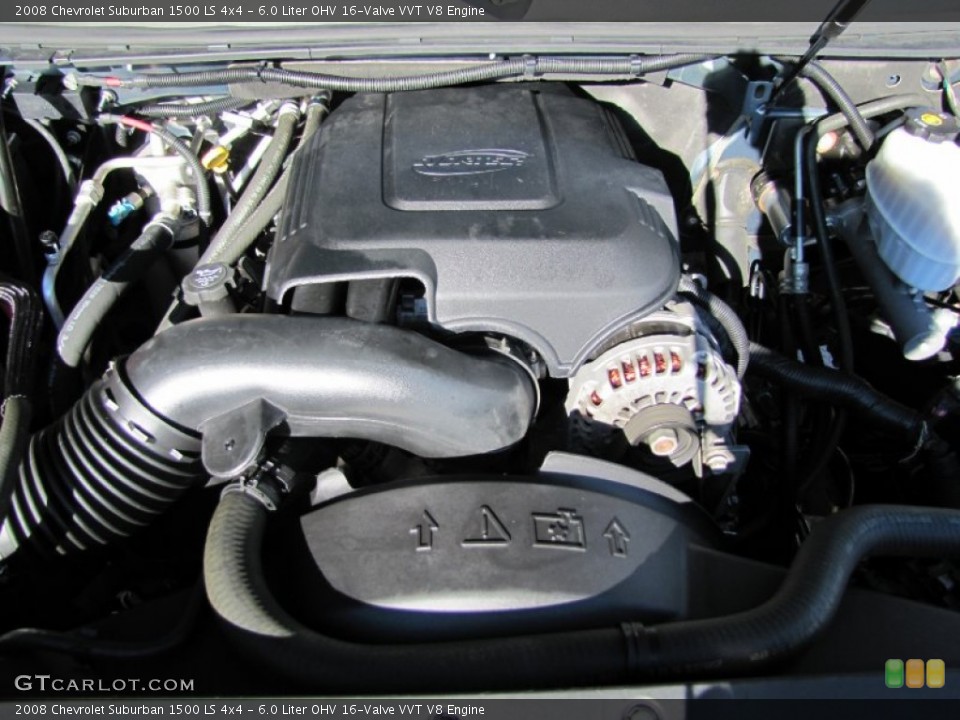 6.0 Liter OHV 16-Valve VVT V8 2008 Chevrolet Suburban Engine