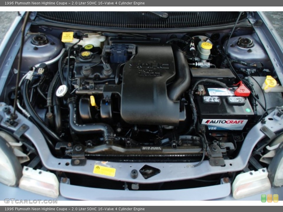 2.0 Liter SOHC 16-Valve 4 Cylinder 1996 Plymouth Neon Engine