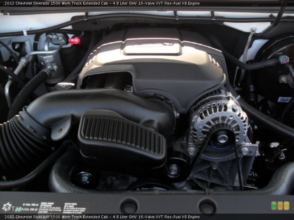 4.8 Liter OHV 16-Valve VVT Flex-Fuel V8 Engine for the 2012 Chevrolet Silverado 1500 #55791581