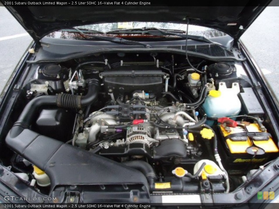 2.5 Liter SOHC 16-Valve Flat 4 Cylinder 2001 Subaru Outback Engine