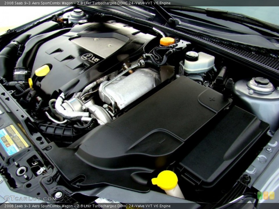 2.8 Liter Turbocharged DOHC 24-Valve VVT V6 Engine for the 2008 Saab 9-3 #55810148