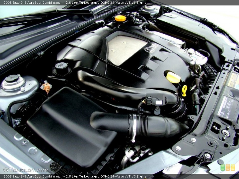 2.8 Liter Turbocharged DOHC 24-Valve VVT V6 Engine for the 2008 Saab 9-3 #55810157