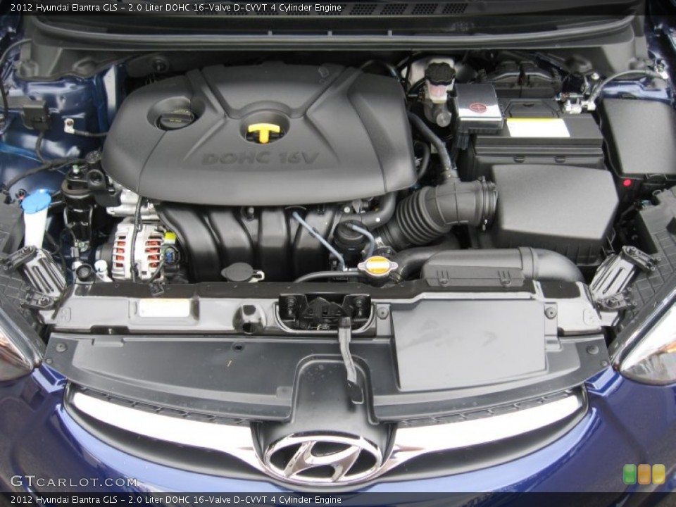 2.0 Liter DOHC 16-Valve D-CVVT 4 Cylinder Engine for the 2012 Hyundai Elantra #55827773