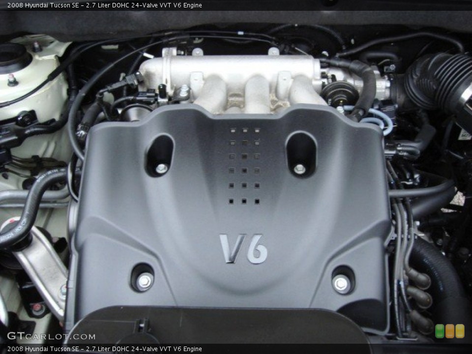 2.7 Liter DOHC 24-Valve VVT V6 Engine for the 2008 Hyundai Tucson #55830245
