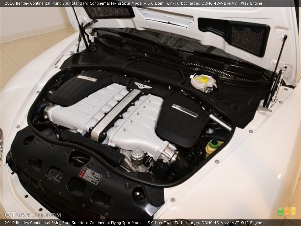 6.0 Liter Twin-Turbocharged DOHC 48-Valve VVT W12 2010 Bentley Continental Flying Spur Engine