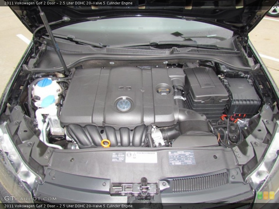 2.5 Liter DOHC 20-Valve 5 Cylinder 2011 Volkswagen Golf Engine