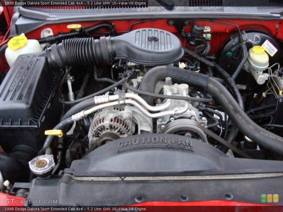 5.2 Liter OHV 16-Valve V8 Engine for the 1998 Dodge Dakota #55849693