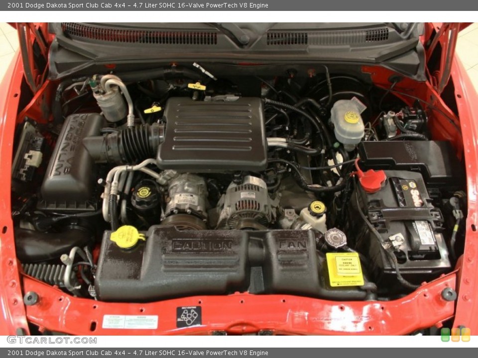 4.7 Liter SOHC 16-Valve PowerTech V8 Engine for the 2001 Dodge Dakota #55899598