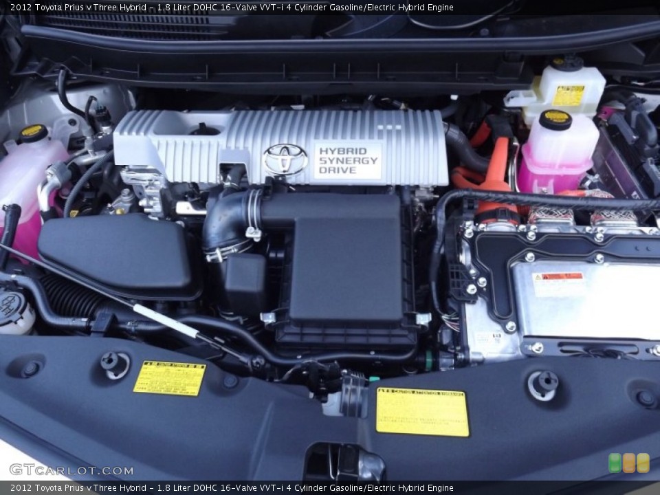1.8 Liter DOHC 16-Valve VVT-i 4 Cylinder Gasoline/Electric Hybrid Engine for the 2012 Toyota Prius v #55932060