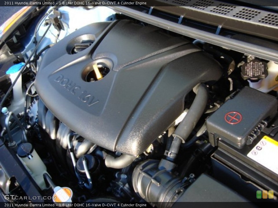 1.8 Liter DOHC 16-Valve D-CVVT 4 Cylinder Engine for the 2011 Hyundai Elantra #55991647