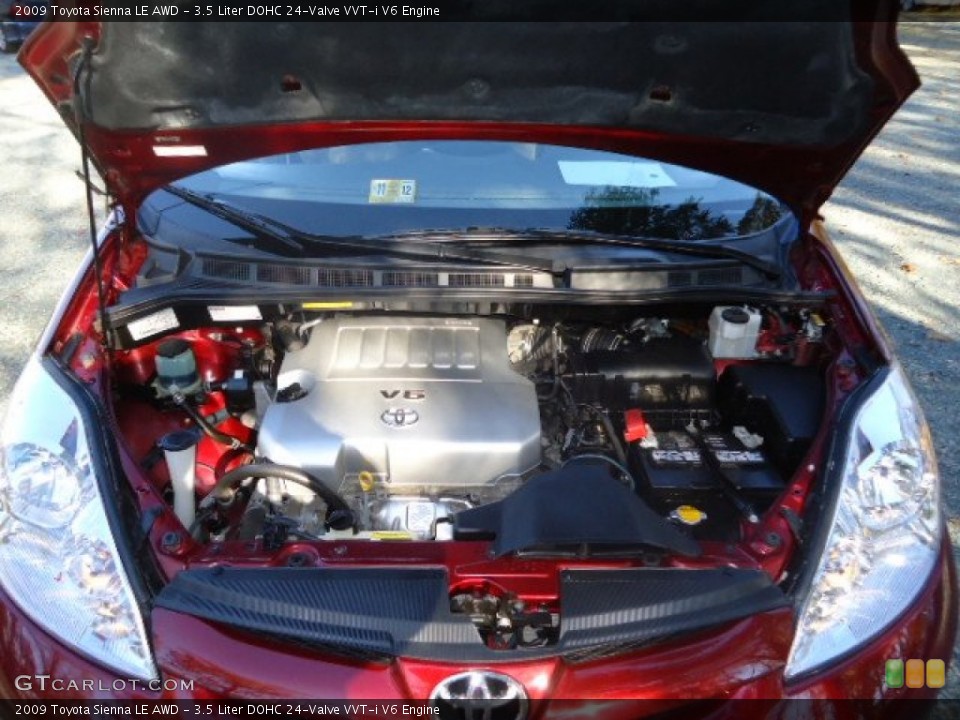 3.5 Liter DOHC 24-Valve VVT-i V6 Engine for the 2009 Toyota Sienna #55996288