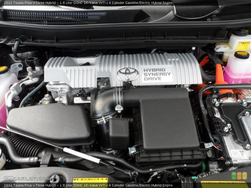 1.8 Liter DOHC 16-Valve VVT-i 4 Cylinder Gasoline/Electric Hybrid Engine for the 2012 Toyota Prius v #56005768