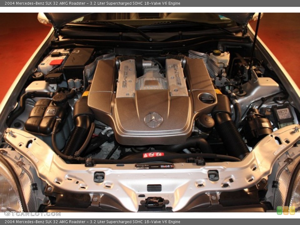 3.2 Liter Supercharged SOHC 18-Valve V6 2004 Mercedes-Benz SLK Engine