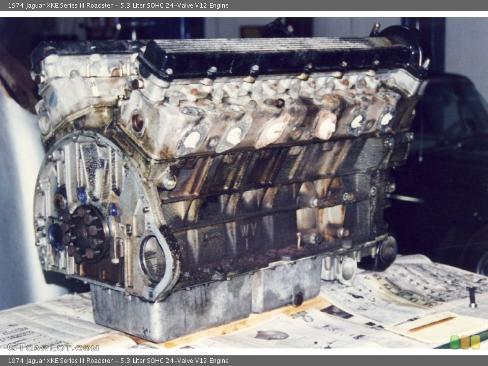 5.3 Liter SOHC 24-Valve V12 Engine for the 1974 Jaguar XKE #56020286