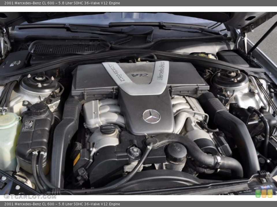 5.8 Liter SOHC 36-Valve V12 2001 Mercedes-Benz CL Engine