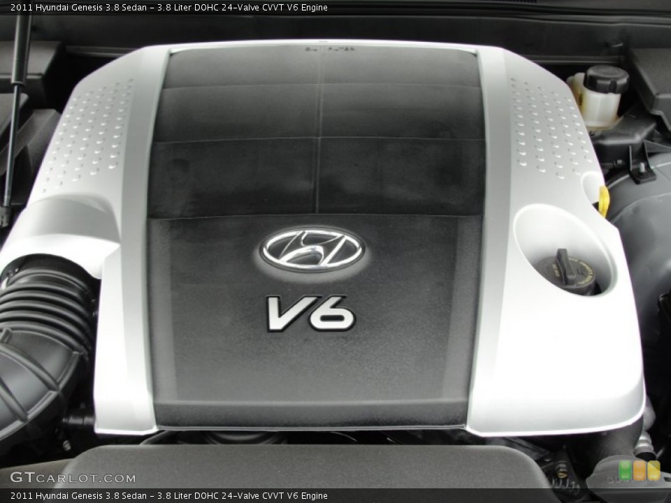 3.8 Liter DOHC 24-Valve CVVT V6 Engine for the 2011 Hyundai Genesis #56096300